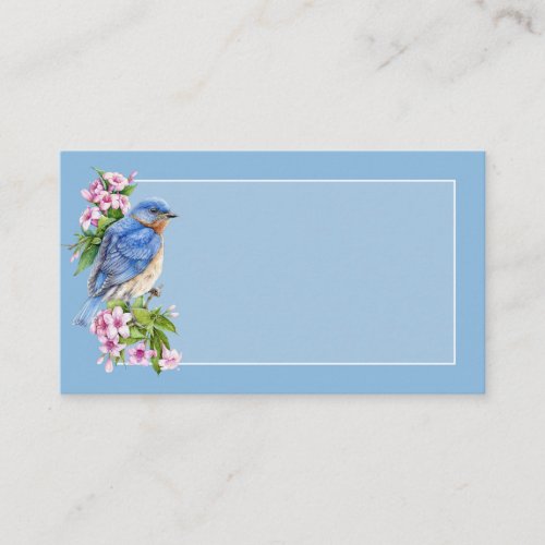 Botanical Blue Bird Business Cards