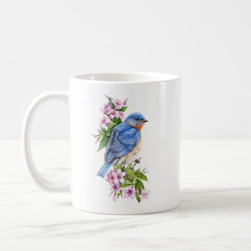 Botanical Blue Bird Classic Mug