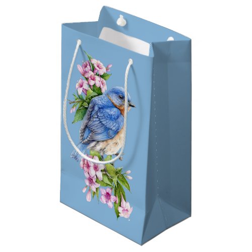 Botanical Blue Bird Small Gift Bag