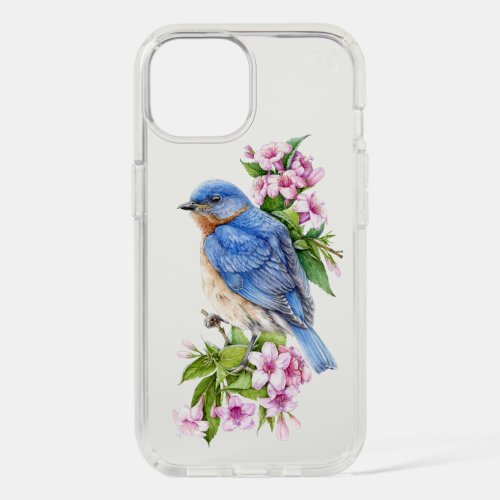 Botanical Blue Bird iPhone 15 Case