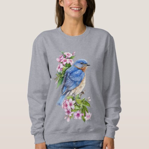Botanical Blue Bird Sweatshirt
