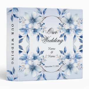 Botanical Blue Flowers Album Binder