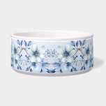 Botanical Blue Flowers Ceramic Pet Bowl<br><div class="desc">Beautiful Botanical Blue Flowers Ceramic Pet Bowl</div>
