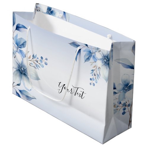 Botanical Blue Flowers Gift Bag