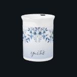 Botanical Blue Flowers Porcelain Pitcher<br><div class="desc">Beautiful Botanical Blue Flowers Porcelain Pitcher</div>