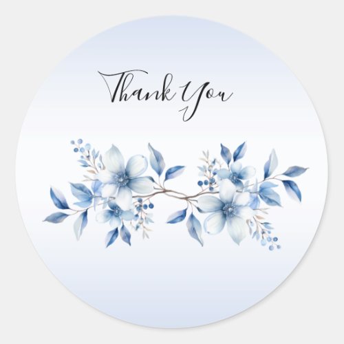 Botanical Blue Flowers Sticker
