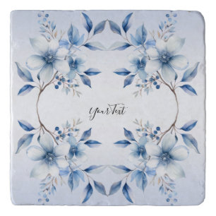 Botanical Blue Flowers Trivet