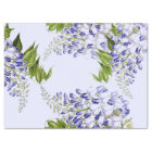 Botanical Blue Wisteria Flower Floral Tissue Paper