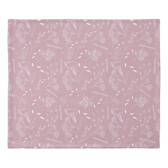 Botanical Blush Bedding Collection Duvet Cover (Back)