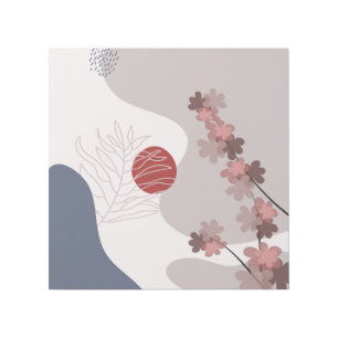 Botanical Boho Blue Magenta Gallery Wrap