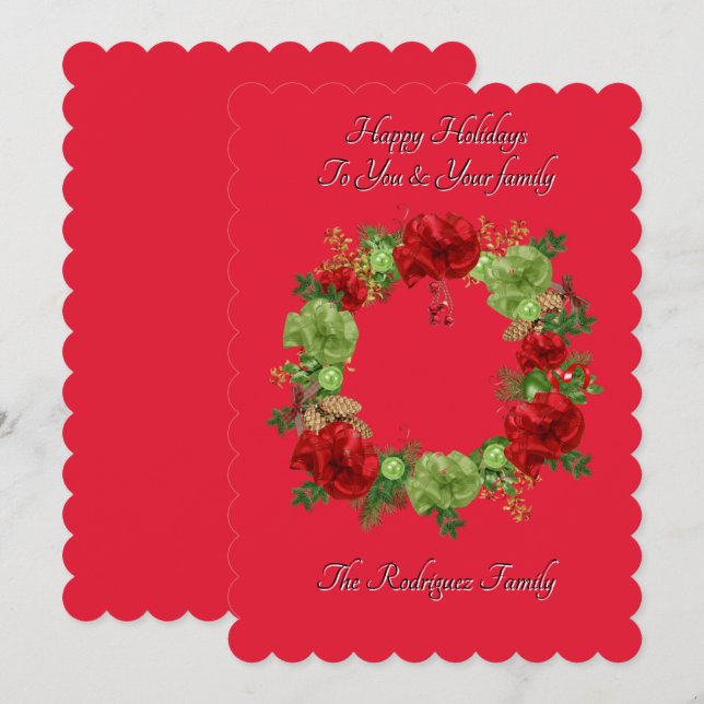 BOTANICAL BOHO CHRISTMAS CARD (Front/Back)