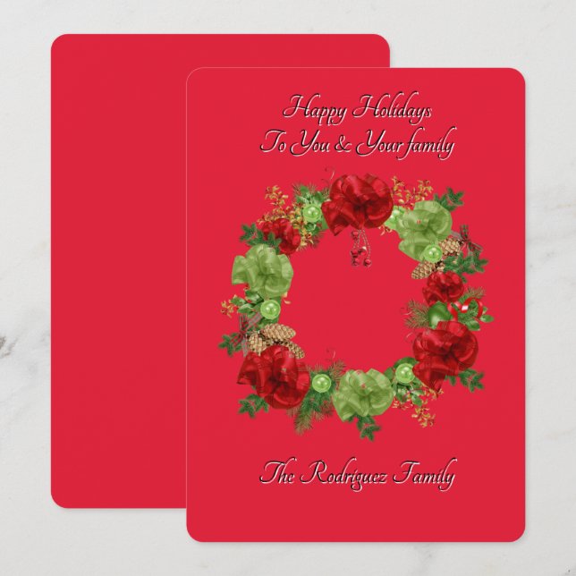 BOTANICAL BOHO CHRISTMAS CARD (Front/Back)