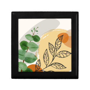 Botanical Boho Green Orange Gift Box