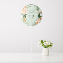 Botanical Boho Greenery Sage Wedding Table Number