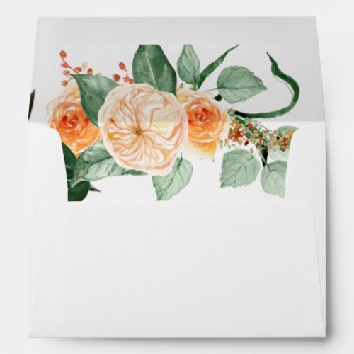 Botanical Boho Watercolor Greenery Return Address  Envelope