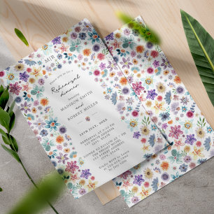 Botanical Boho Wildflower Wedding Rehearsal Dinner Invitation