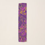 Botanical Bold Floral Pattern in Dark Purple Scarf<br><div class="desc">This colorful botanical pattern features illustrated florals and flowers in a rich,  deep color palette of purples.</div>