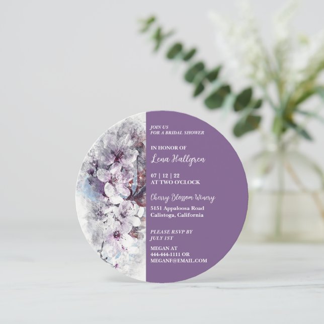 Botanical Bouquet Bridal Shower Invitation (Standing Front)