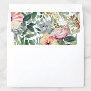 Botanical Bouquet Watercolor Eucalyptus Leaves Envelope Liner