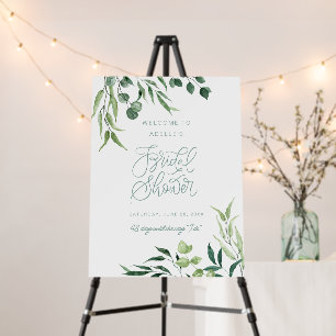 Botanical Bridal Shower Minimal Welcome Event Sign