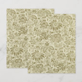Botanical Brocade Toile Floral Green Sage Pattern (Front/Back)