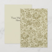 Botanical Brocade Toile Floral Green Sage Pattern (Front/Back)