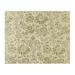 Botanical Brocade Toile Floral Green Sage Pattern Acrylic Print
