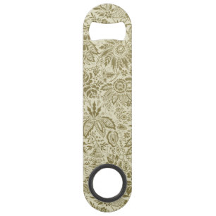 Botanical Brocade Toile Floral Green Sage Pattern Bar Key