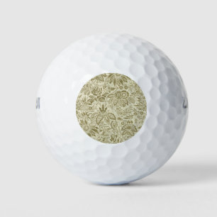 Botanical Brocade Toile Floral Green Sage Pattern Golf Balls