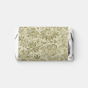 Botanical Brocade Toile Floral Green Sage Pattern Hershey's Miniatures