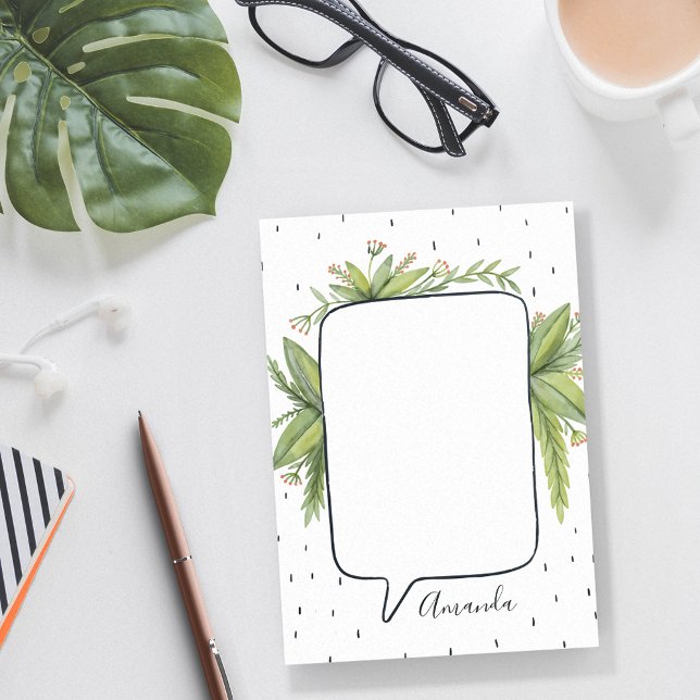 Botanical Bubble Personalized Post-it Notes (Creator Uploaded)