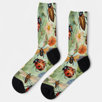 Botanical Bug Symphony Socks