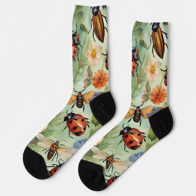 Botanical Bug Symphony Socks (Left)