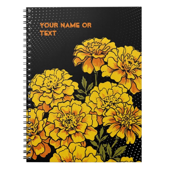 Botanical Bullion: The 'Gold Coins' Marigold Notebook (Front)