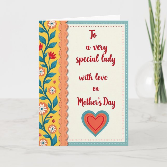 Botanical Burst Pattern Card (Front)