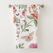 Botanical Butterfly Garden Watercolor Floral