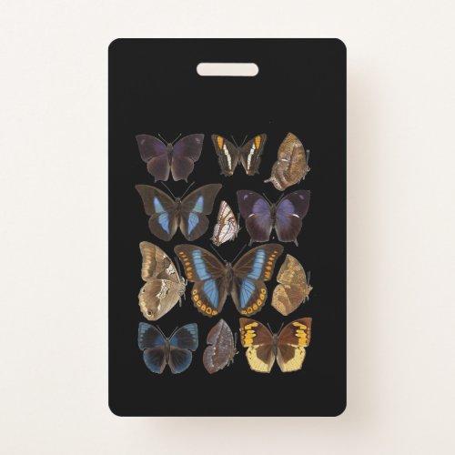 botanical butterfly species badge