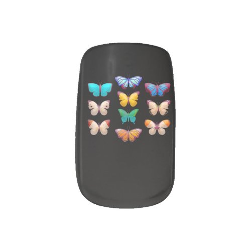 botanical butterfly species  butterflies lover  minx nail art