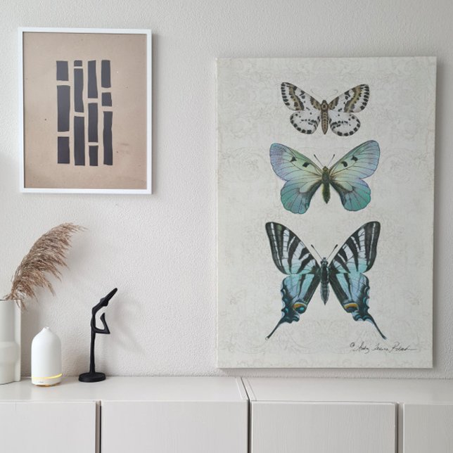 Botanical Butterfly Vintage Dusty Blue Decoupage Tissue Paper (Creator Uploaded)