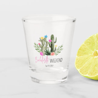 Botanical Cactus+Florals I Shot Glass