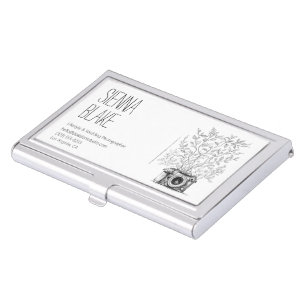 Botanical Camera Logo Photographer Business Card Case