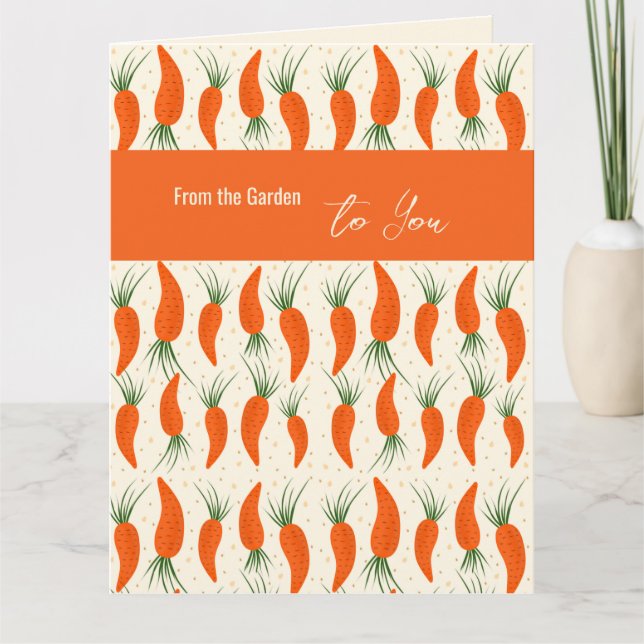 Botanical Carrots Collection Birthday Card (Front)