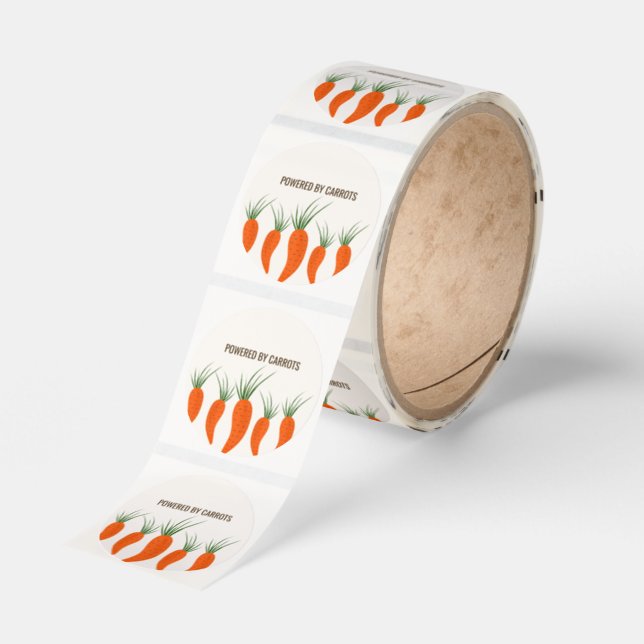 Botanical Carrots Collection Classic Round Sticker (Roll)