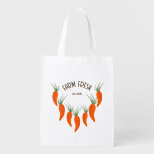 Botanical Carrots Collection Grocery Bag