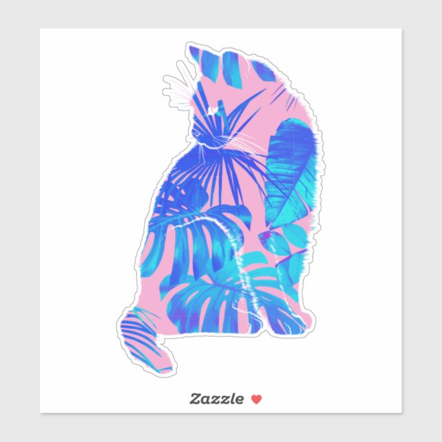 botanical cat sticker (Sheet)
