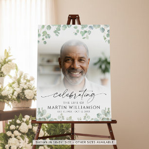 Botanical Celebrating the Life of Photo Funeral Foam Board