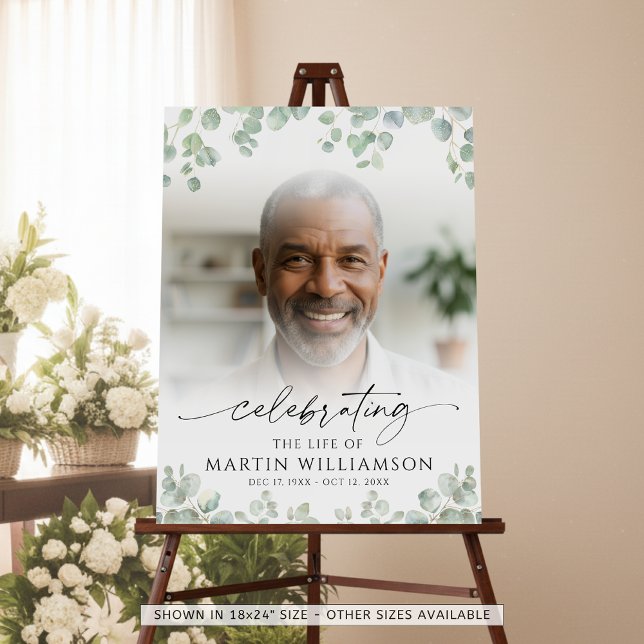 Botanical Celebrating the Life of Photo Funeral Foam Board (Creator Uploaded)