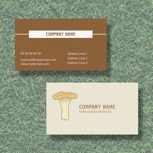 Botanical Chanterelle Mushroom Business Card