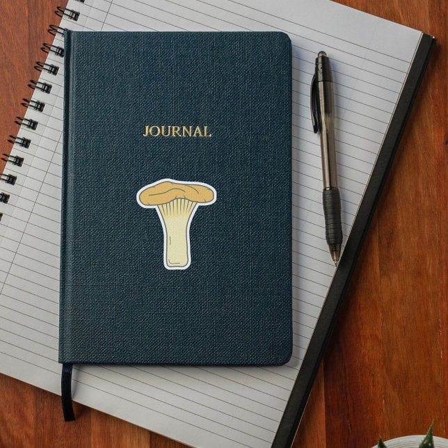 Botanical Chanterelle Mushroom Custom-Cut Sticker (Botanical Chanterelle Mushroom Custom-Cut Sticker)