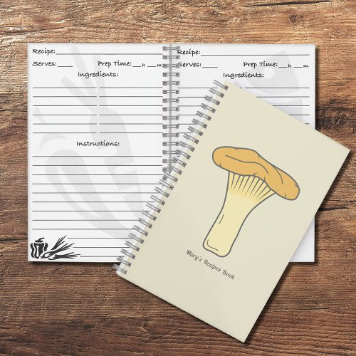 Botanical Chanterelle Mushroom Notebook